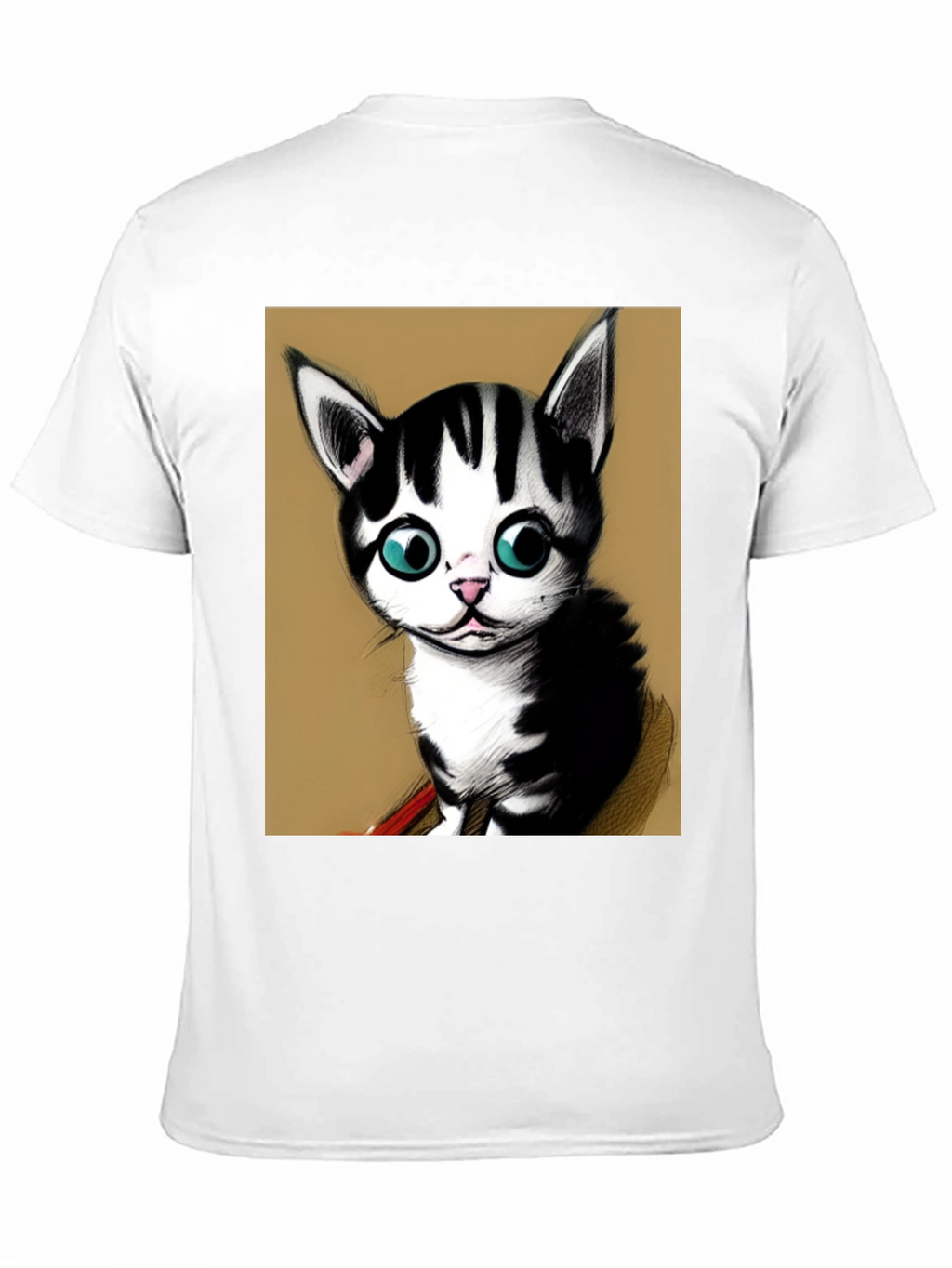 Cute Kitten Graphic Tee - Black Unisex T-Shirt