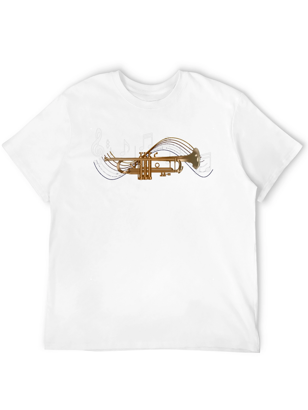 Trumpet Music Graphic T-Shirt - Black