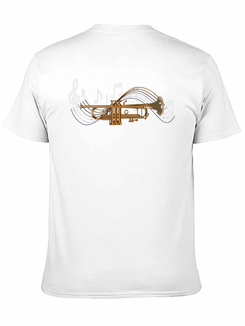 Trumpet Music Graphic T-Shirt - Black