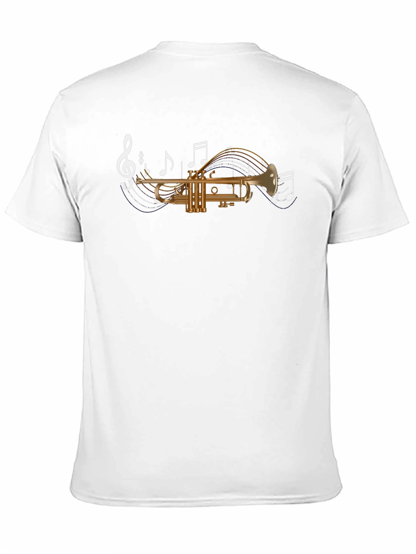 Trumpet Music Graphic T-Shirt - Black