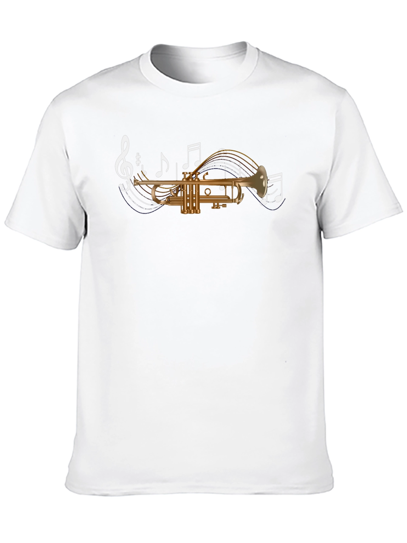 Trumpet Music Graphic T-Shirt - Black