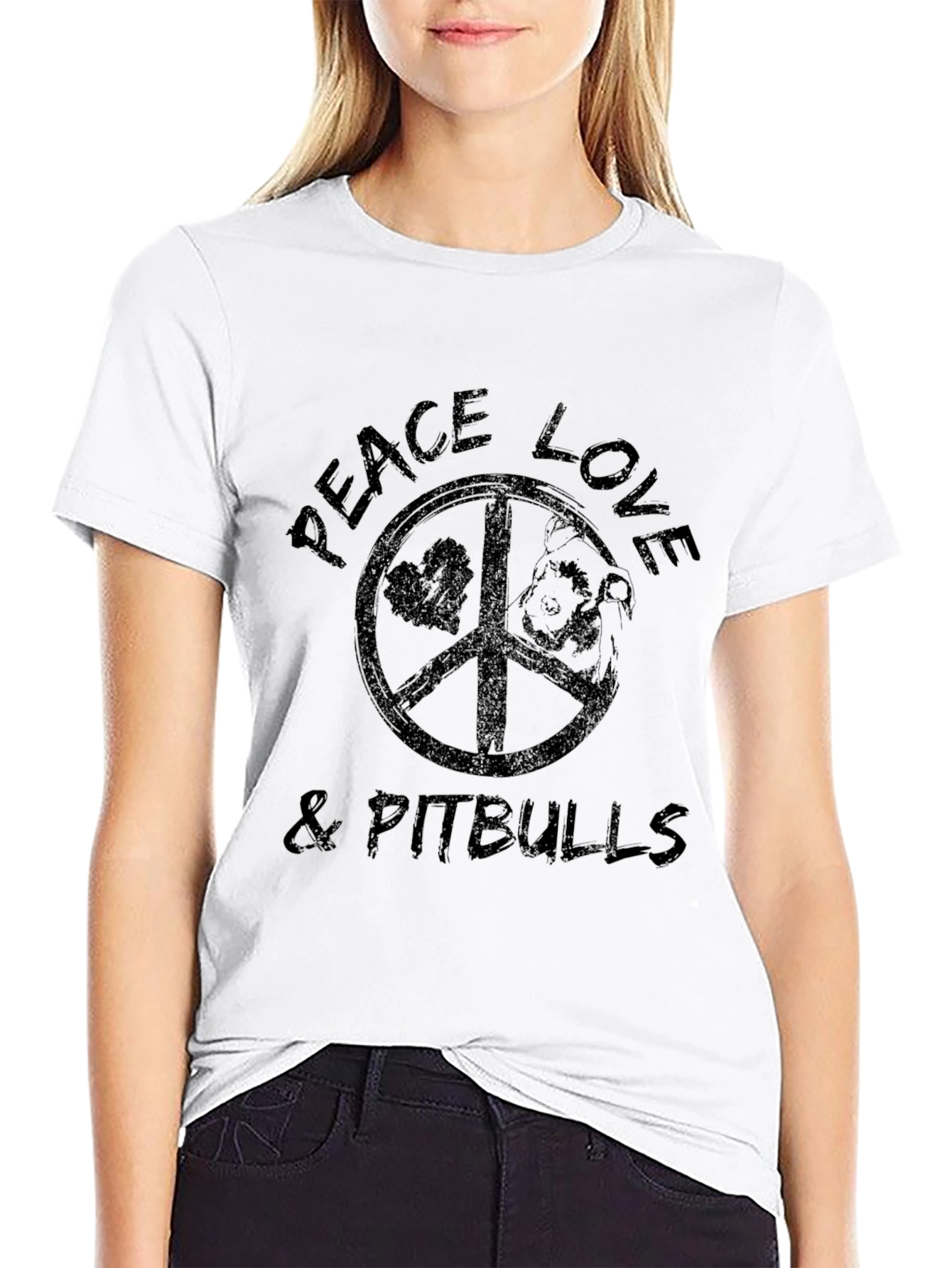 Peace Love & Pitbulls T-Shirt