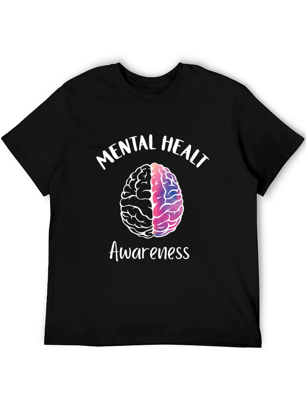Mental Health Awareness T-Shirt - Brain Graphic