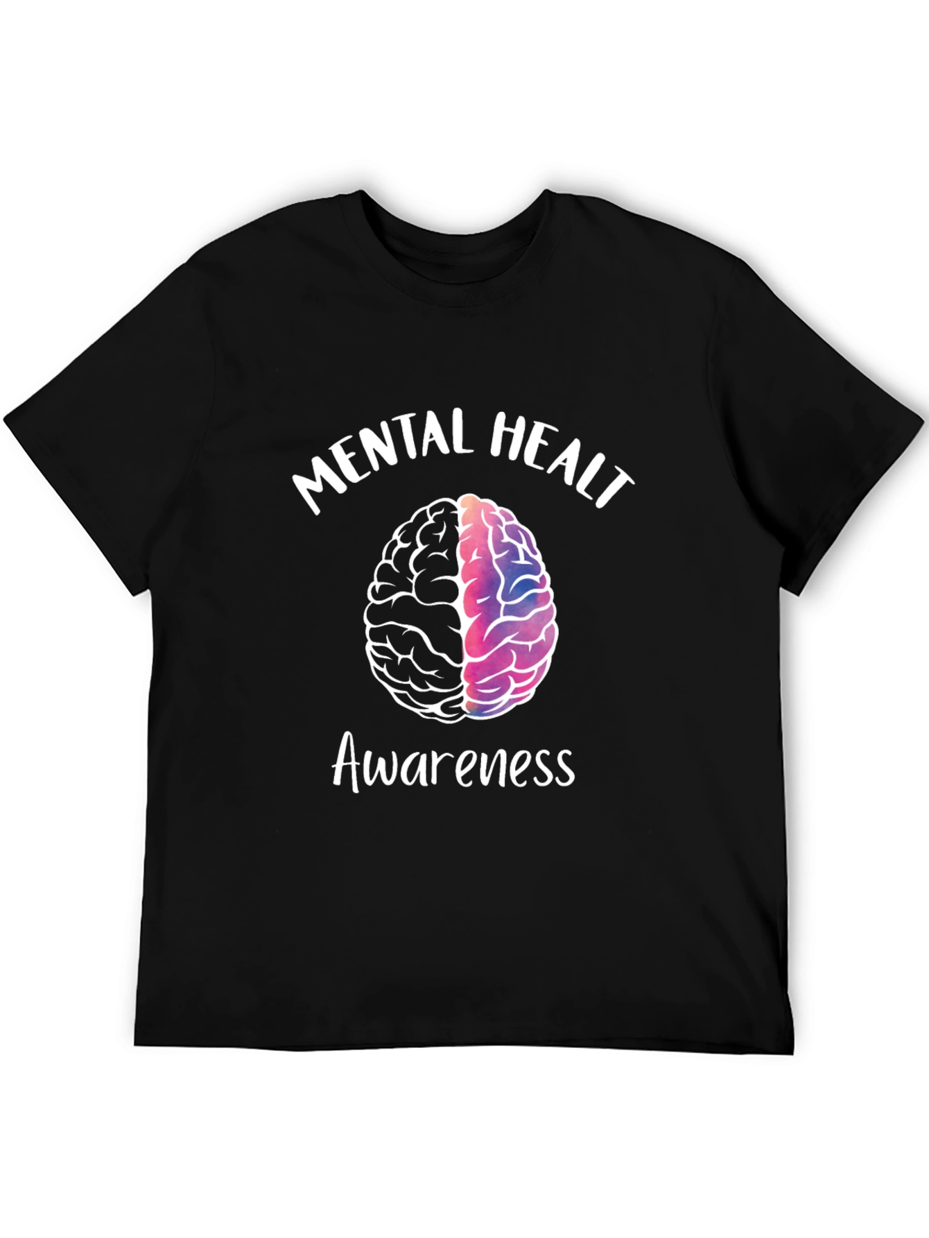 Mental Health Awareness T-Shirt - Brain Graphic