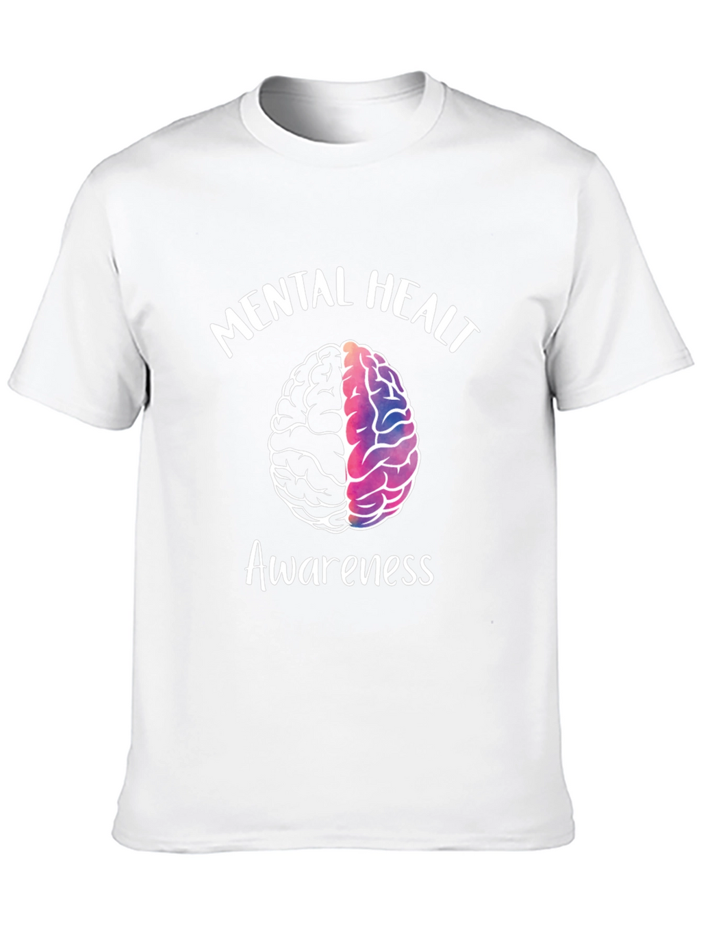Mental Health Awareness T-Shirt - Brain Graphic