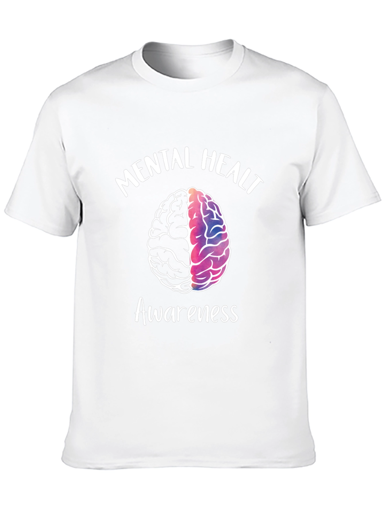 Mental Health Awareness T-Shirt - Brain Graphic