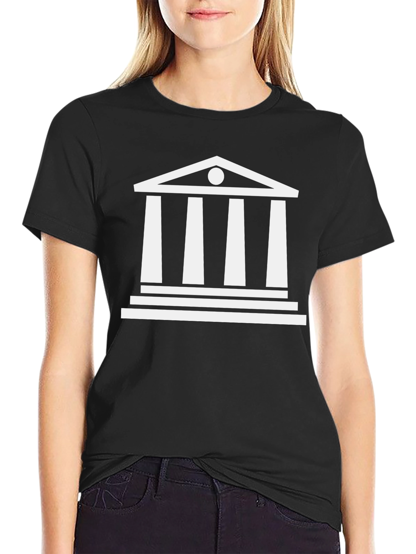 Greek Temple Graphic Tee - Classic Architecture Shirt