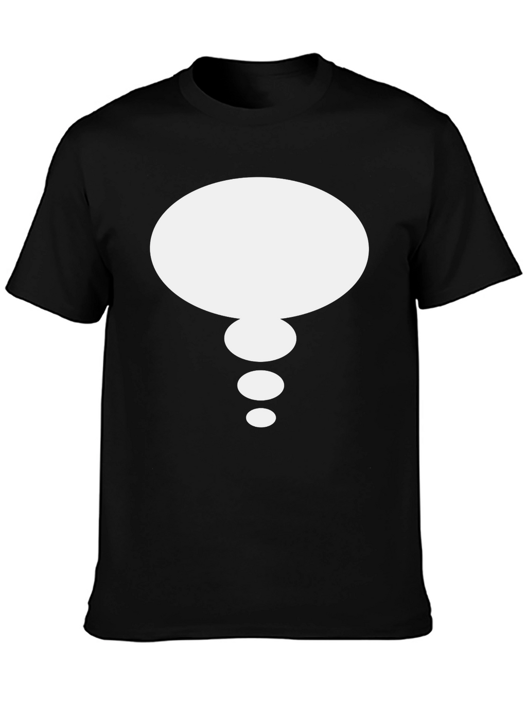 Thought Bubble Graphic Tee - Black Cotton Casual Shirt