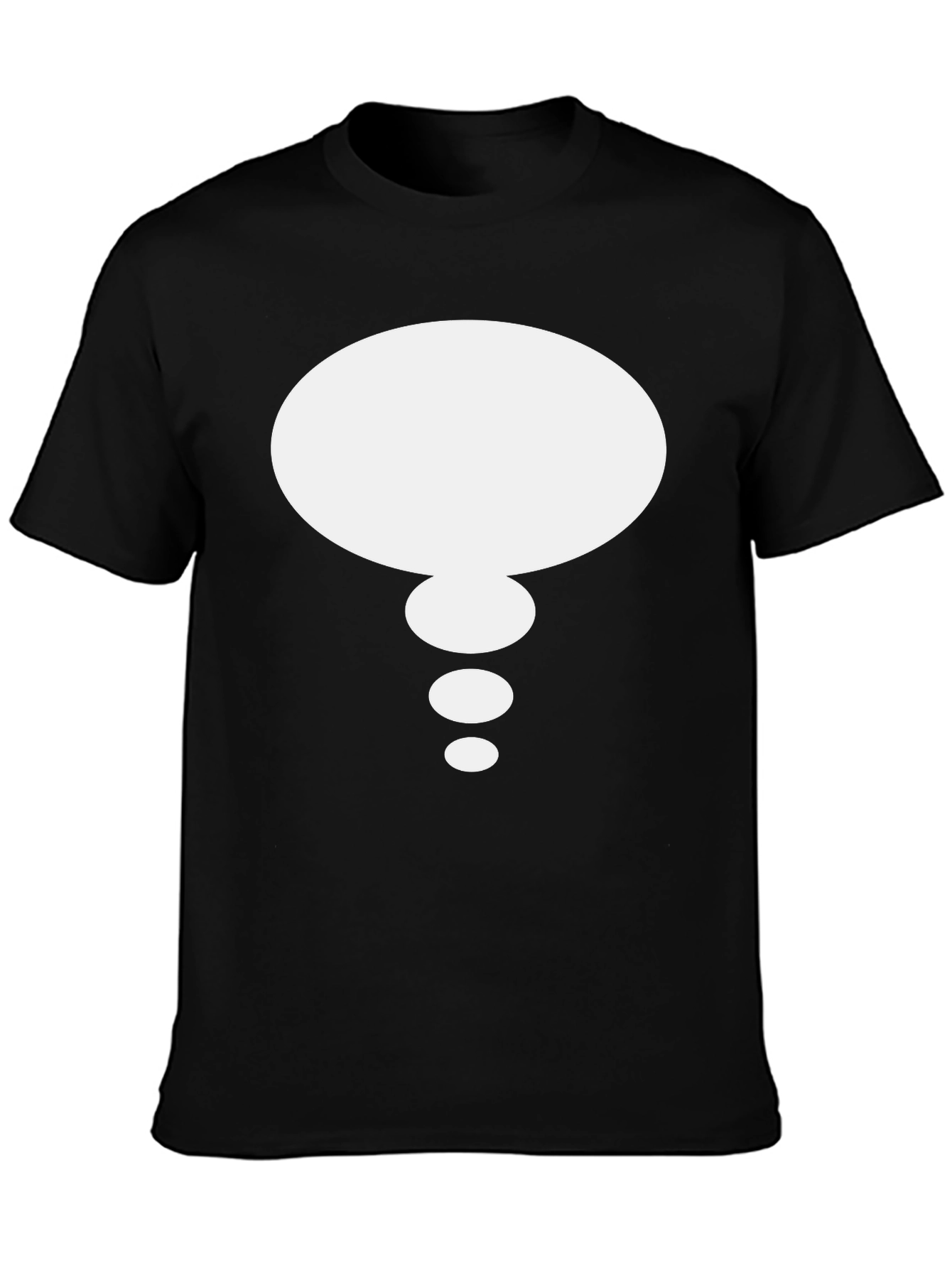 Thought Bubble Graphic Tee - Black Cotton Casual Shirt