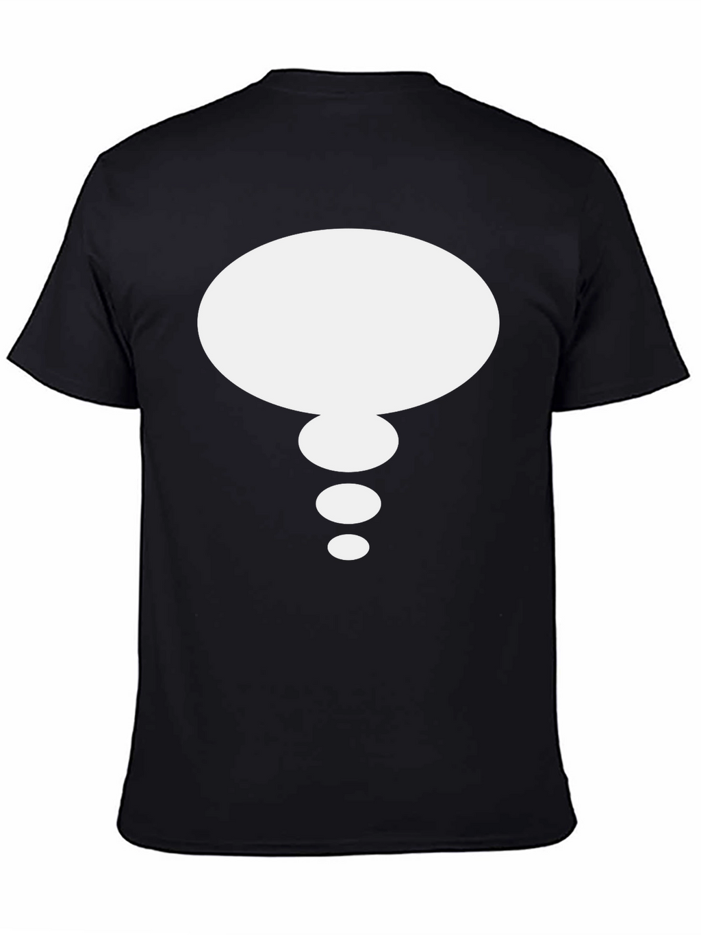 Thought Bubble Graphic Tee - Black Cotton Casual Shirt