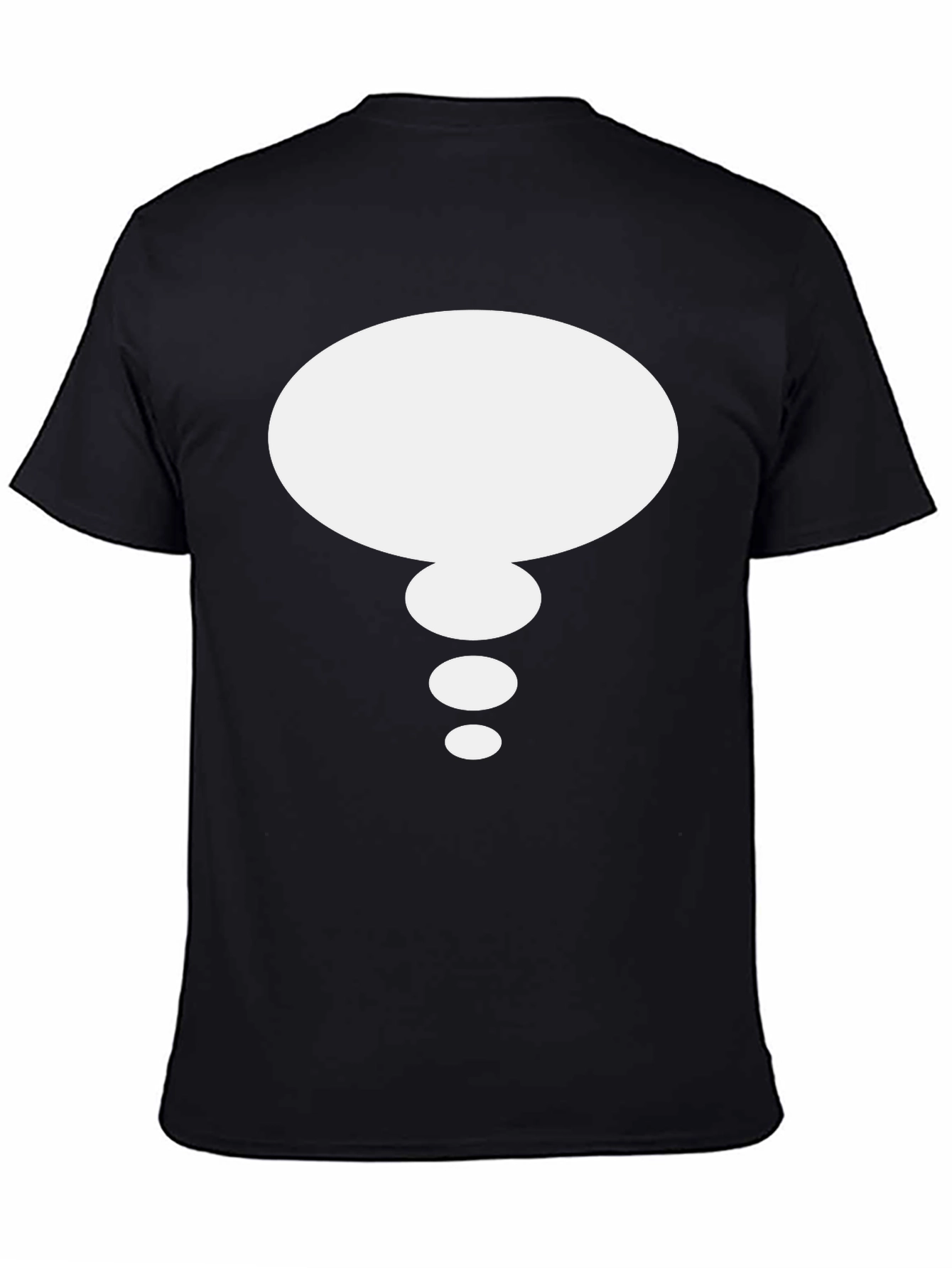 Thought Bubble Graphic Tee - Black Cotton Casual Shirt