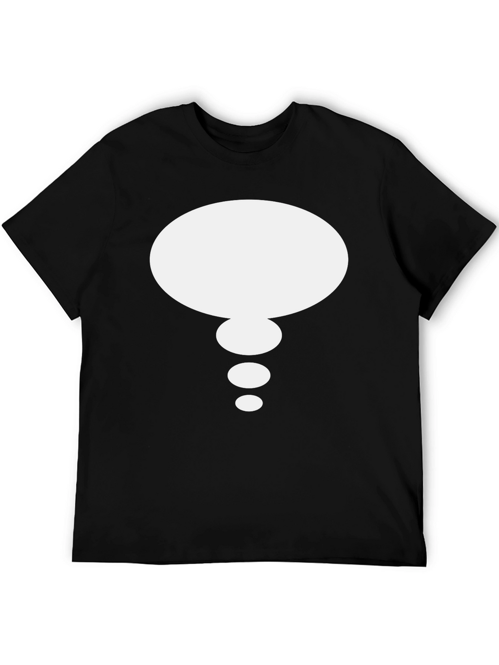 Thought Bubble Graphic Tee - Black Cotton Casual Shirt