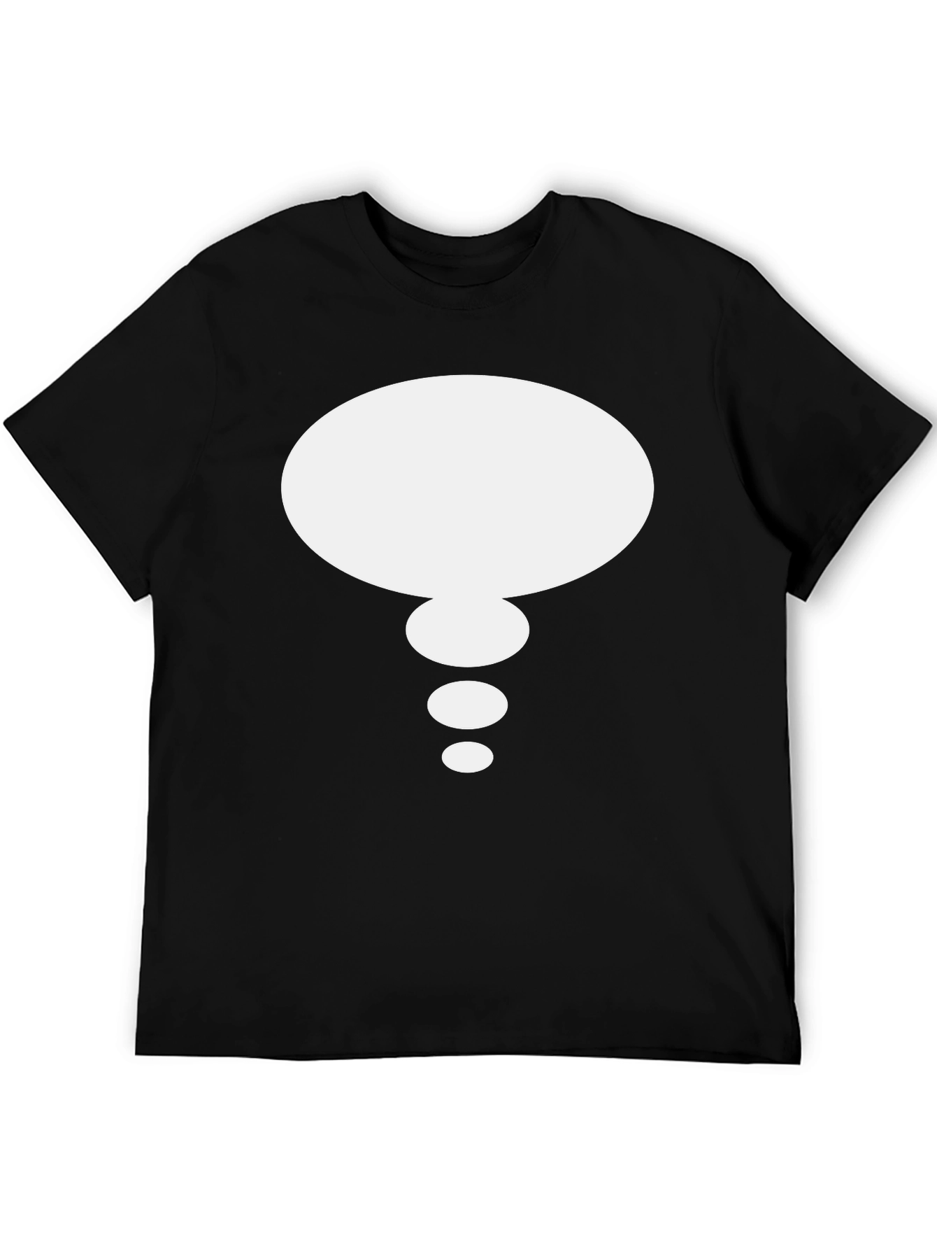 Thought Bubble Graphic Tee - Black Cotton Casual Shirt