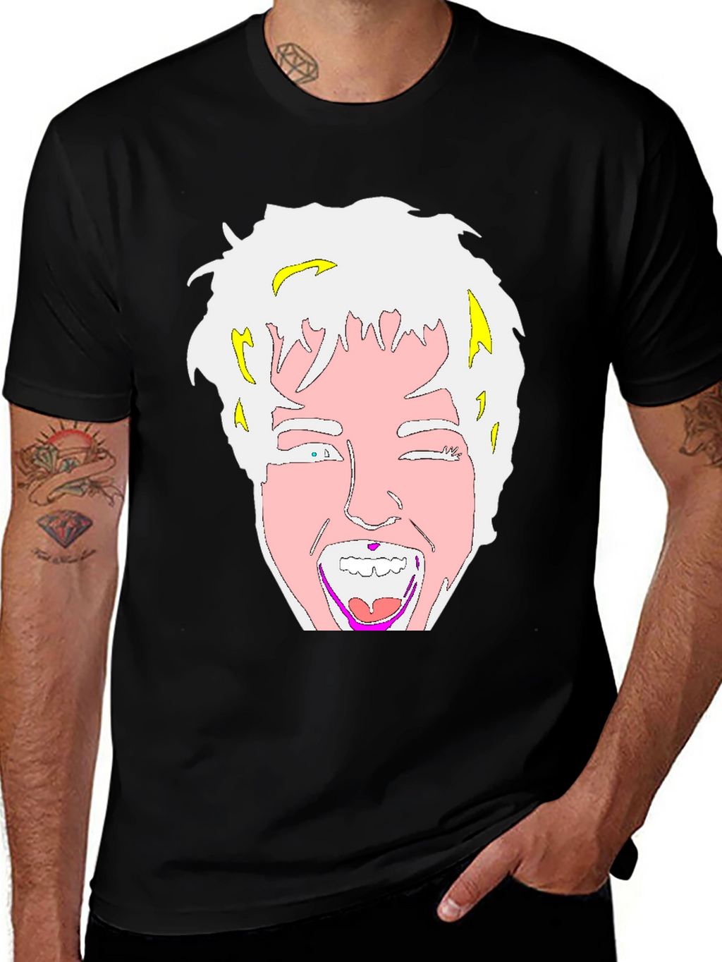Cartoon Graphic Black T-Shirt