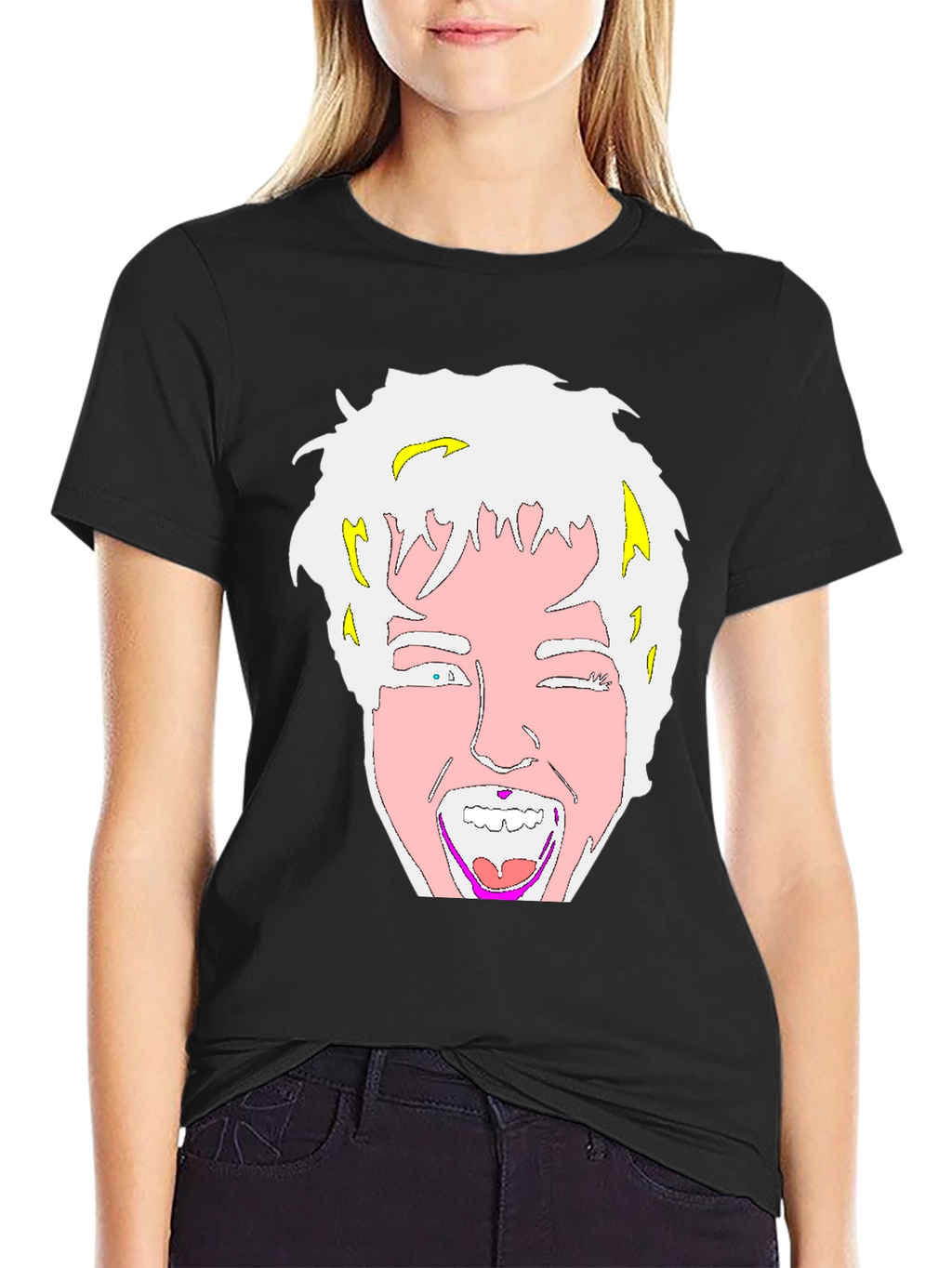 Cartoon Graphic Black T-Shirt