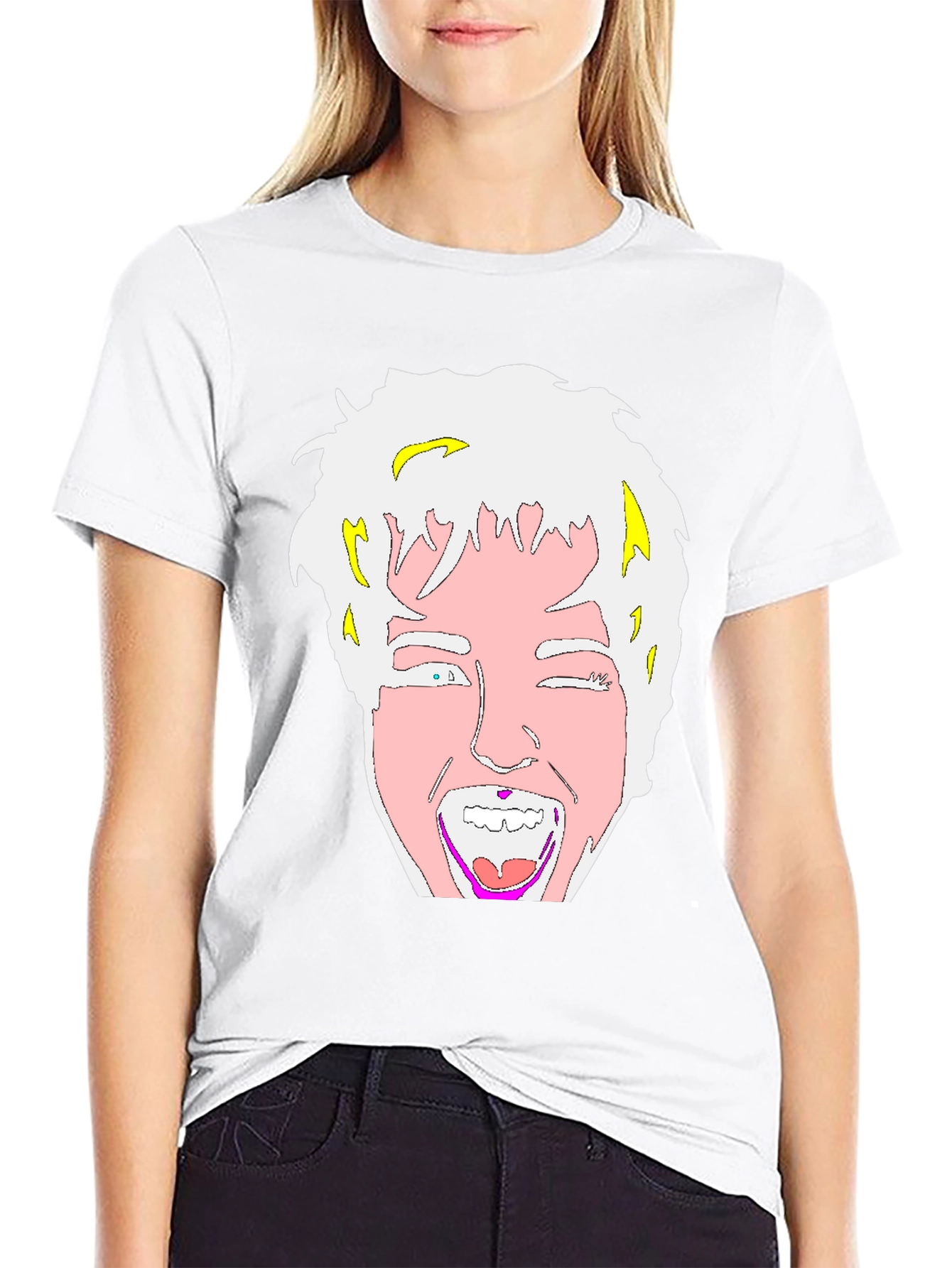 Cartoon Graphic Black T-Shirt