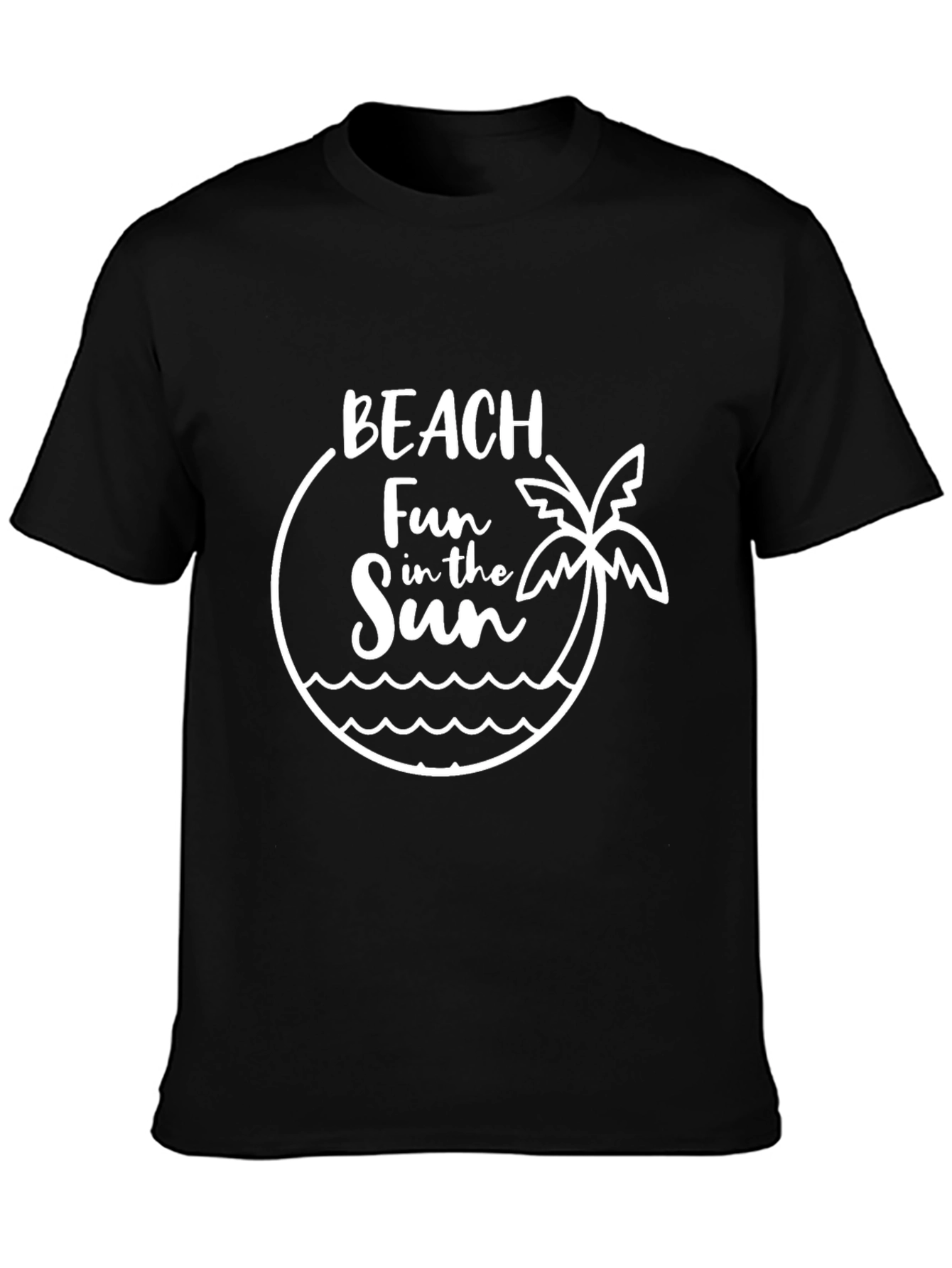 Beach Fun in the Sun Graphic Tee - Black