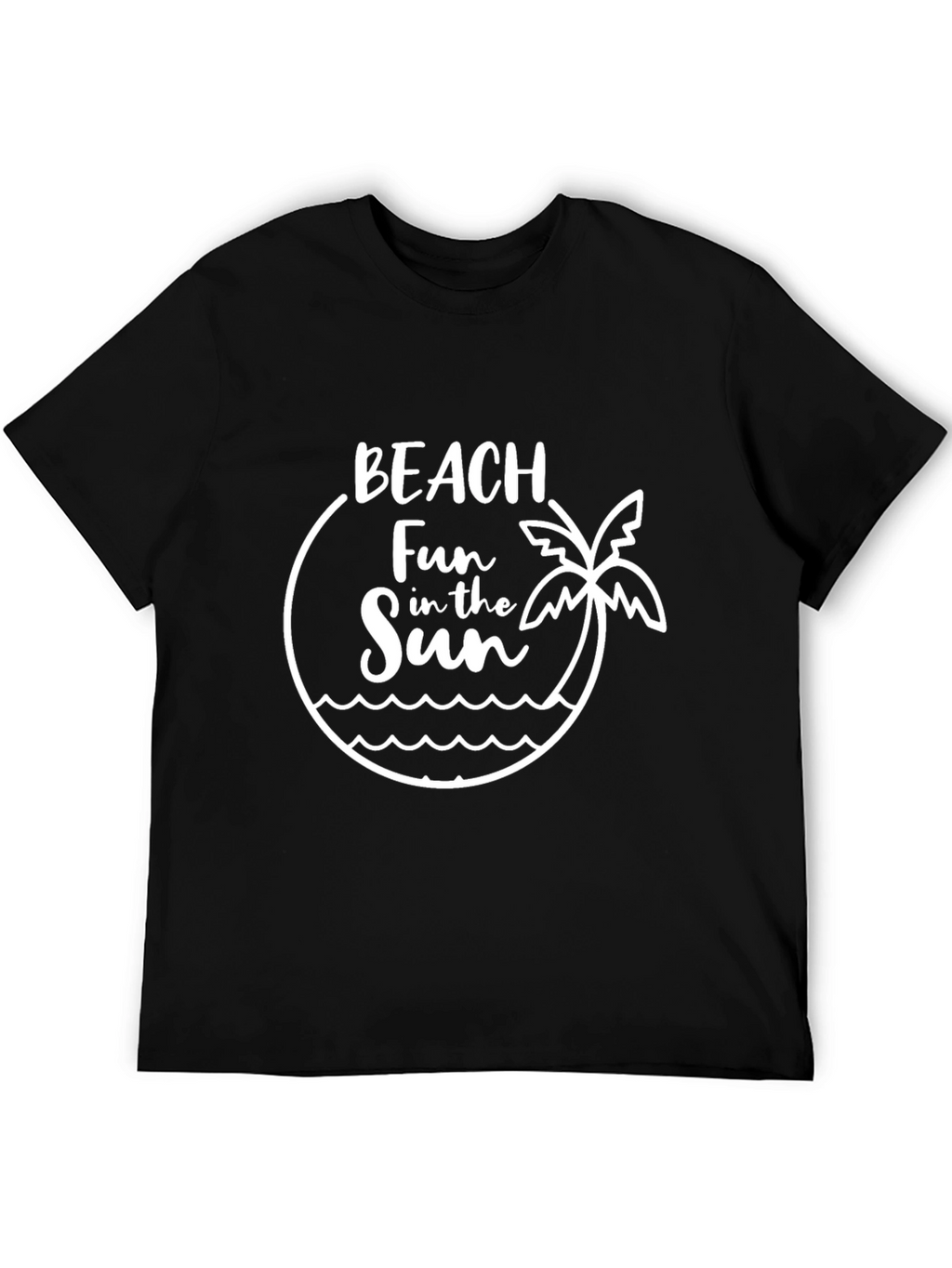Beach Fun in the Sun Graphic Tee - Black