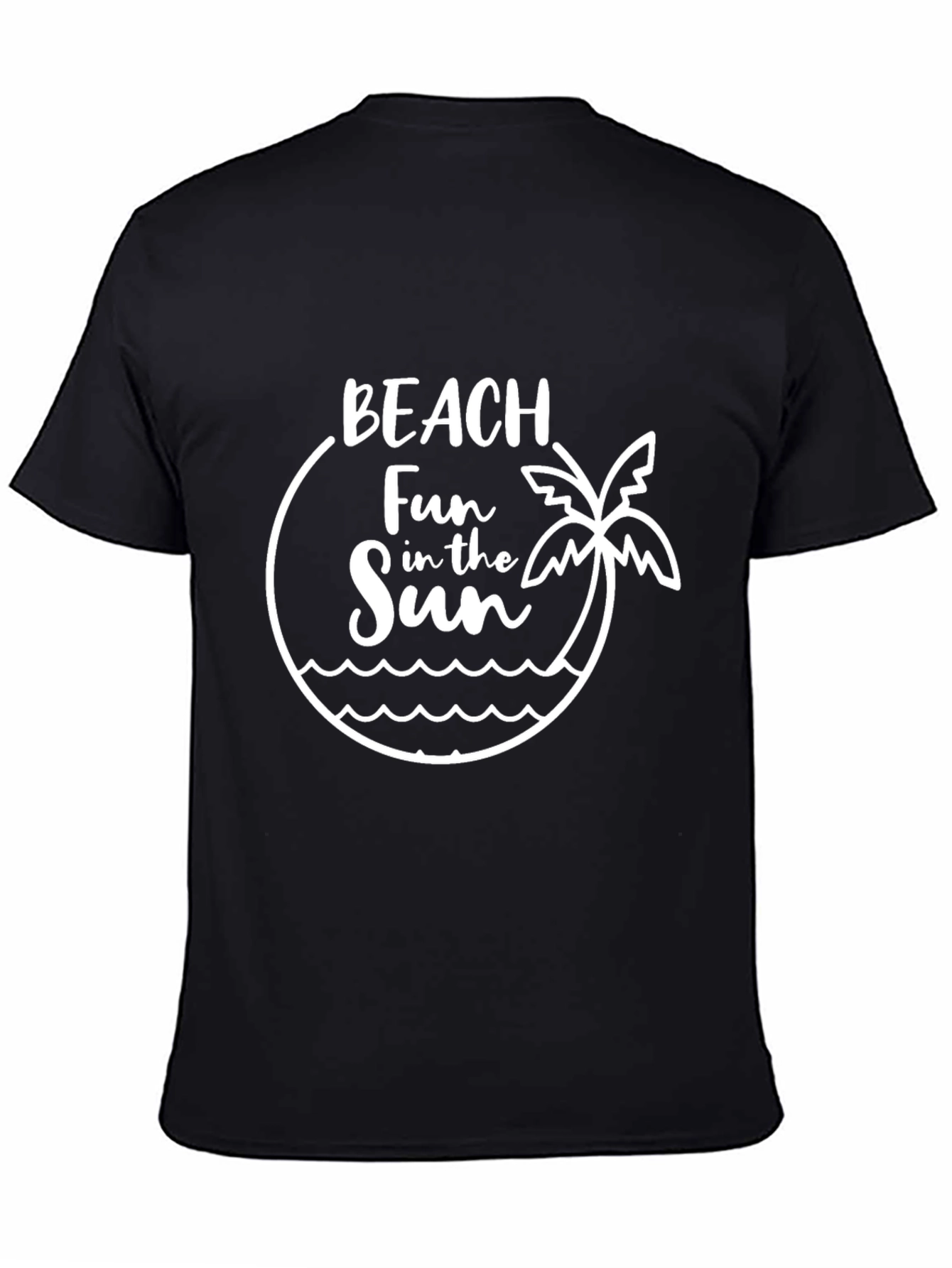 Beach Fun in the Sun Graphic Tee - Black