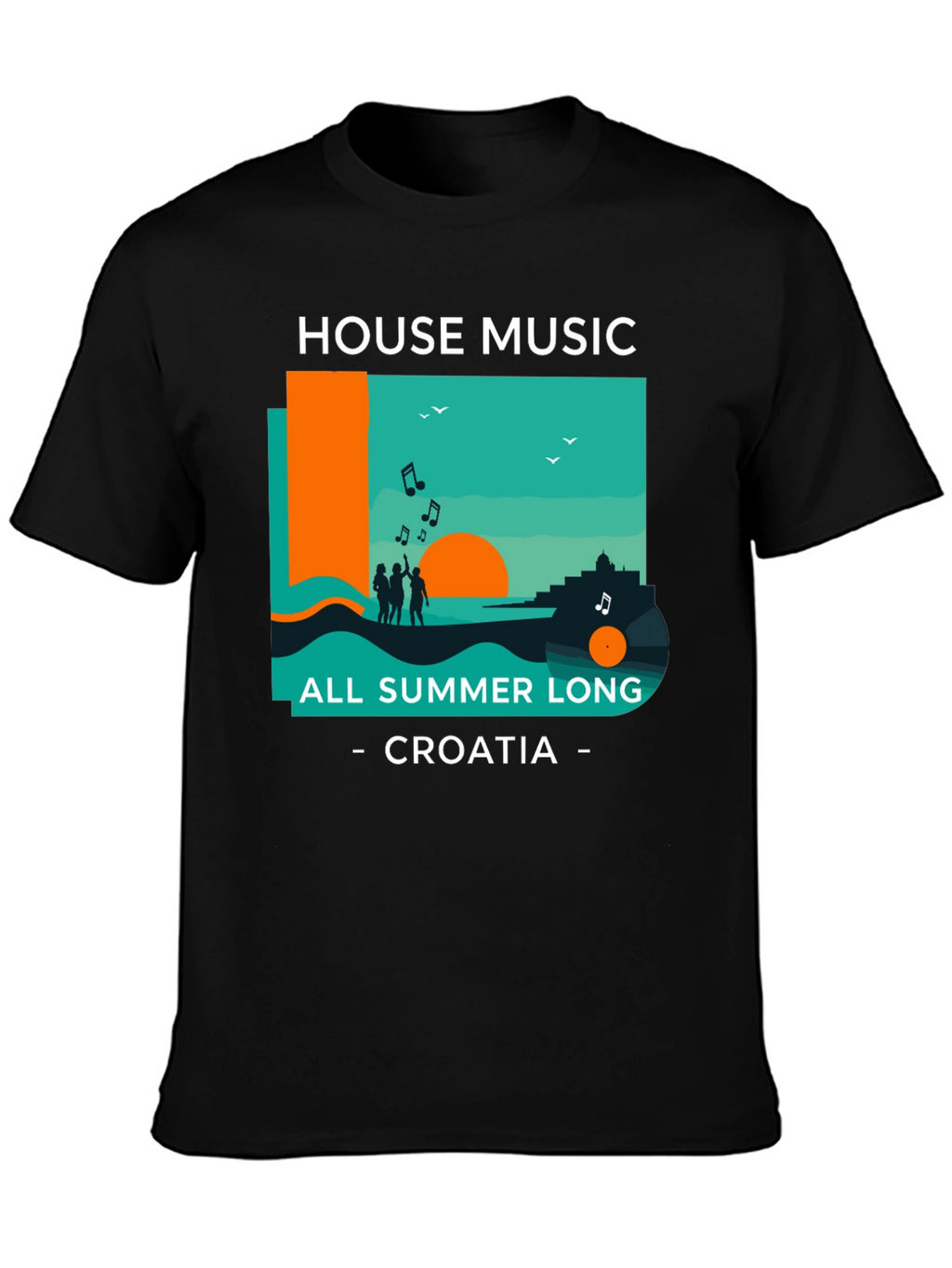 House Music All Summer Long Croatia T-Shirt