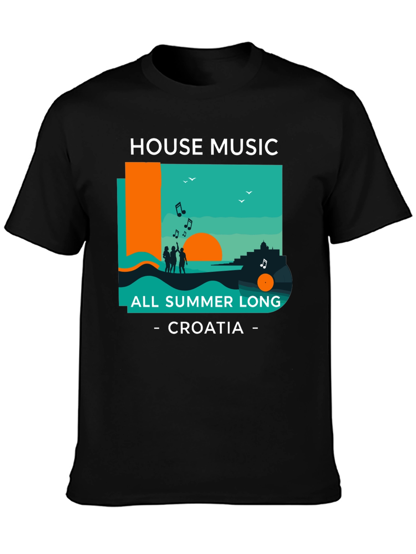 House Music All Summer Long Croatia T-Shirt