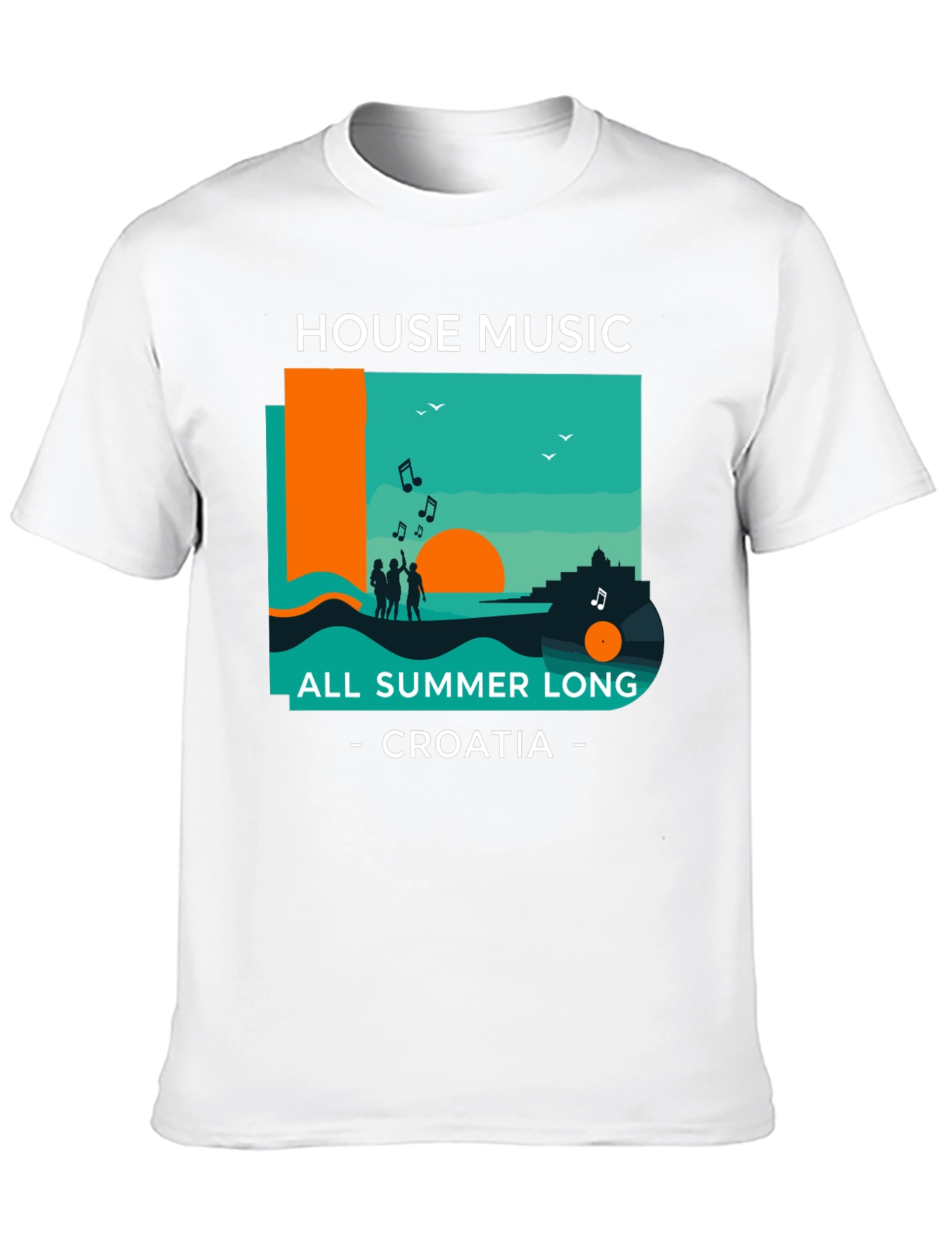 House Music All Summer Long Croatia T-Shirt