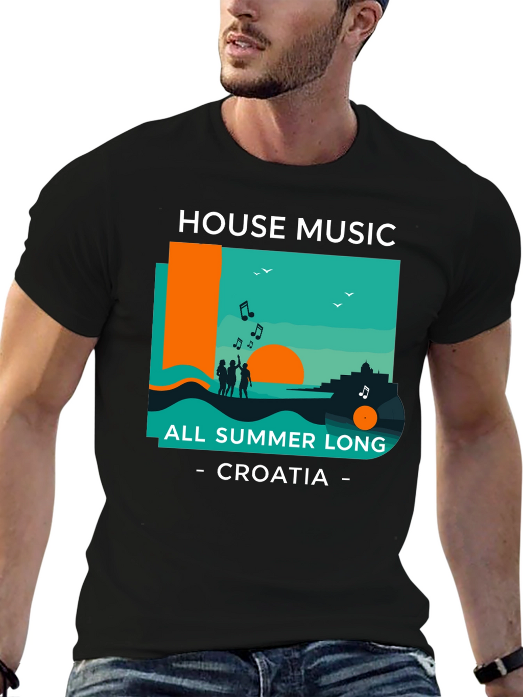House Music All Summer Long Croatia T-Shirt