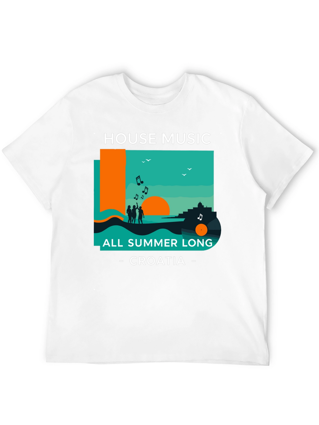 House Music All Summer Long Croatia T-Shirt
