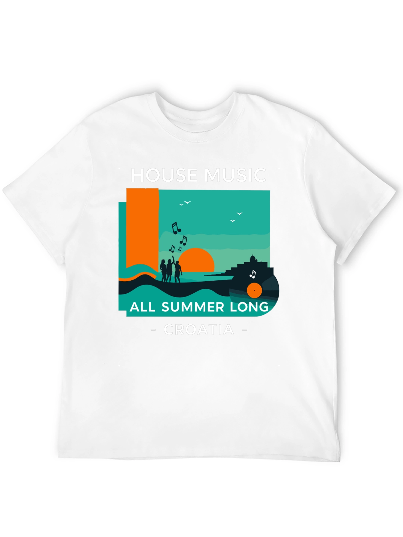House Music All Summer Long Croatia T-Shirt