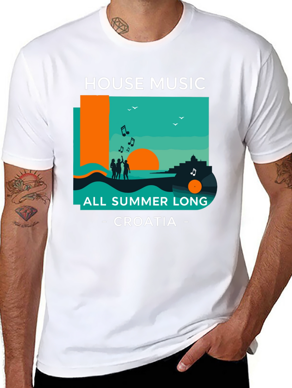 House Music All Summer Long Croatia T-Shirt