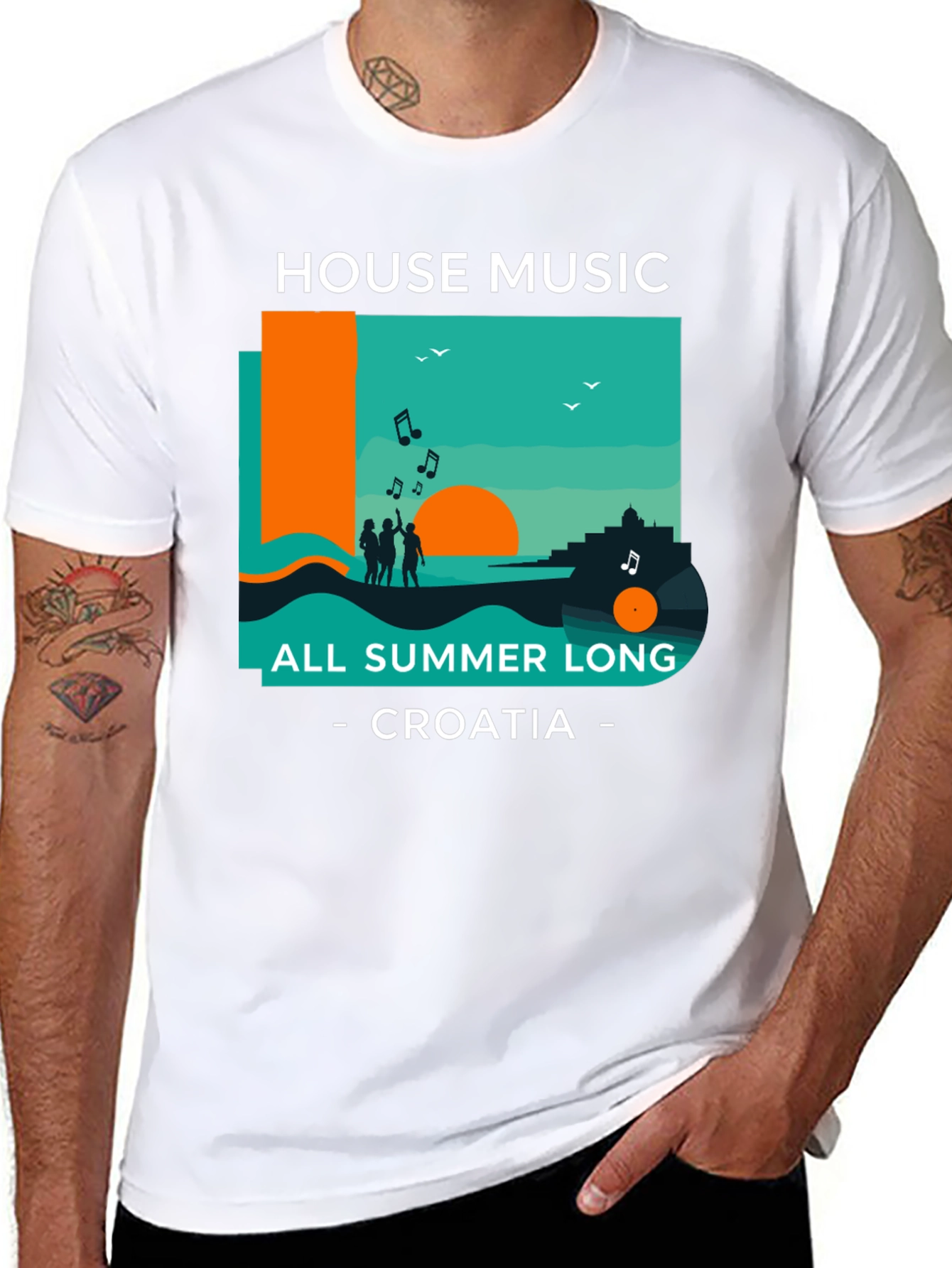 House Music All Summer Long Croatia T-Shirt