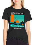 House Music All Summer Long Croatia T-Shirt