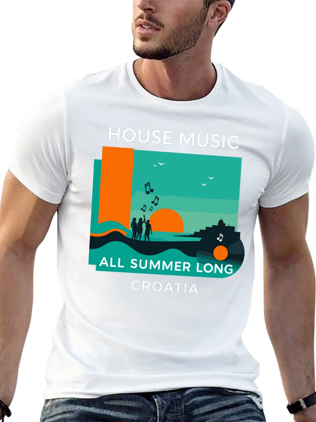 House Music All Summer Long Croatia T-Shirt