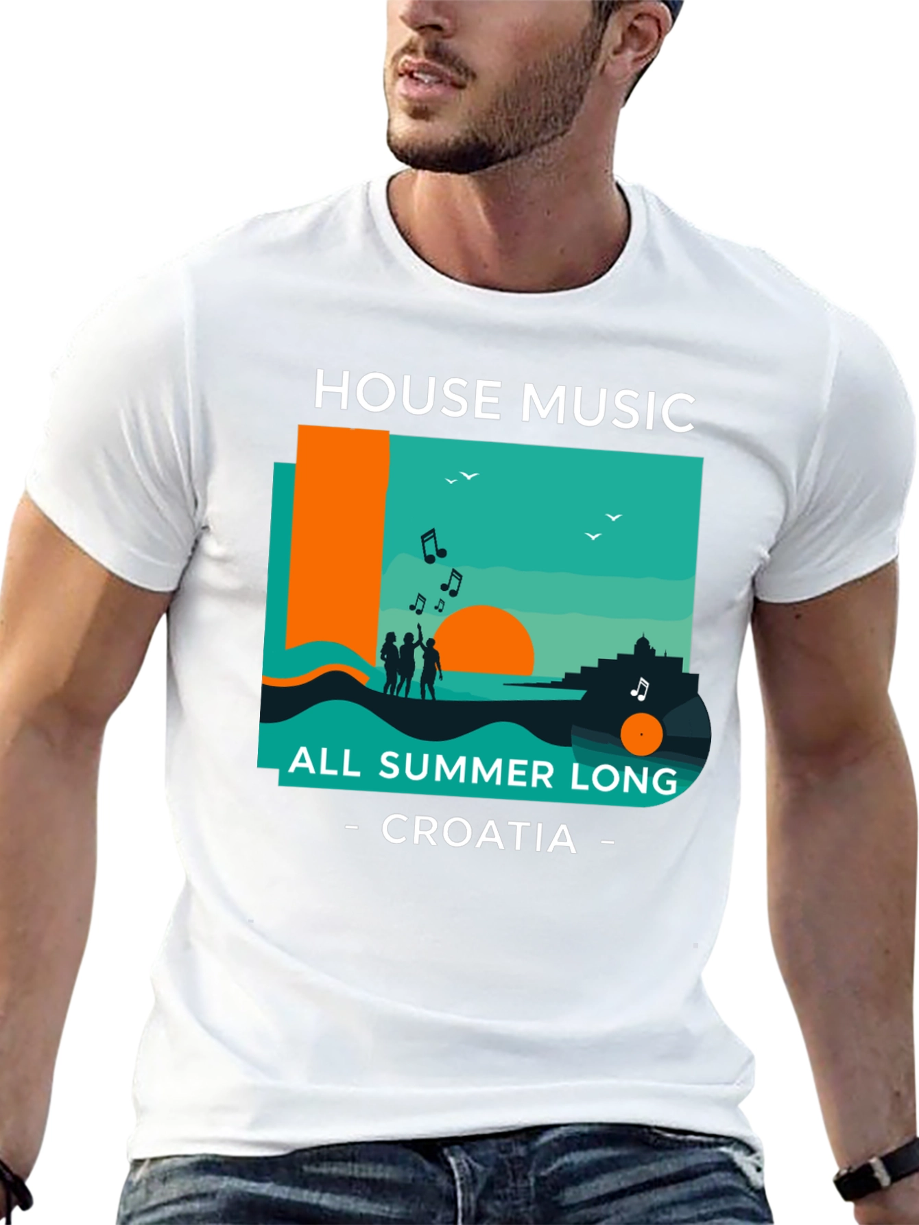 House Music All Summer Long Croatia T-Shirt