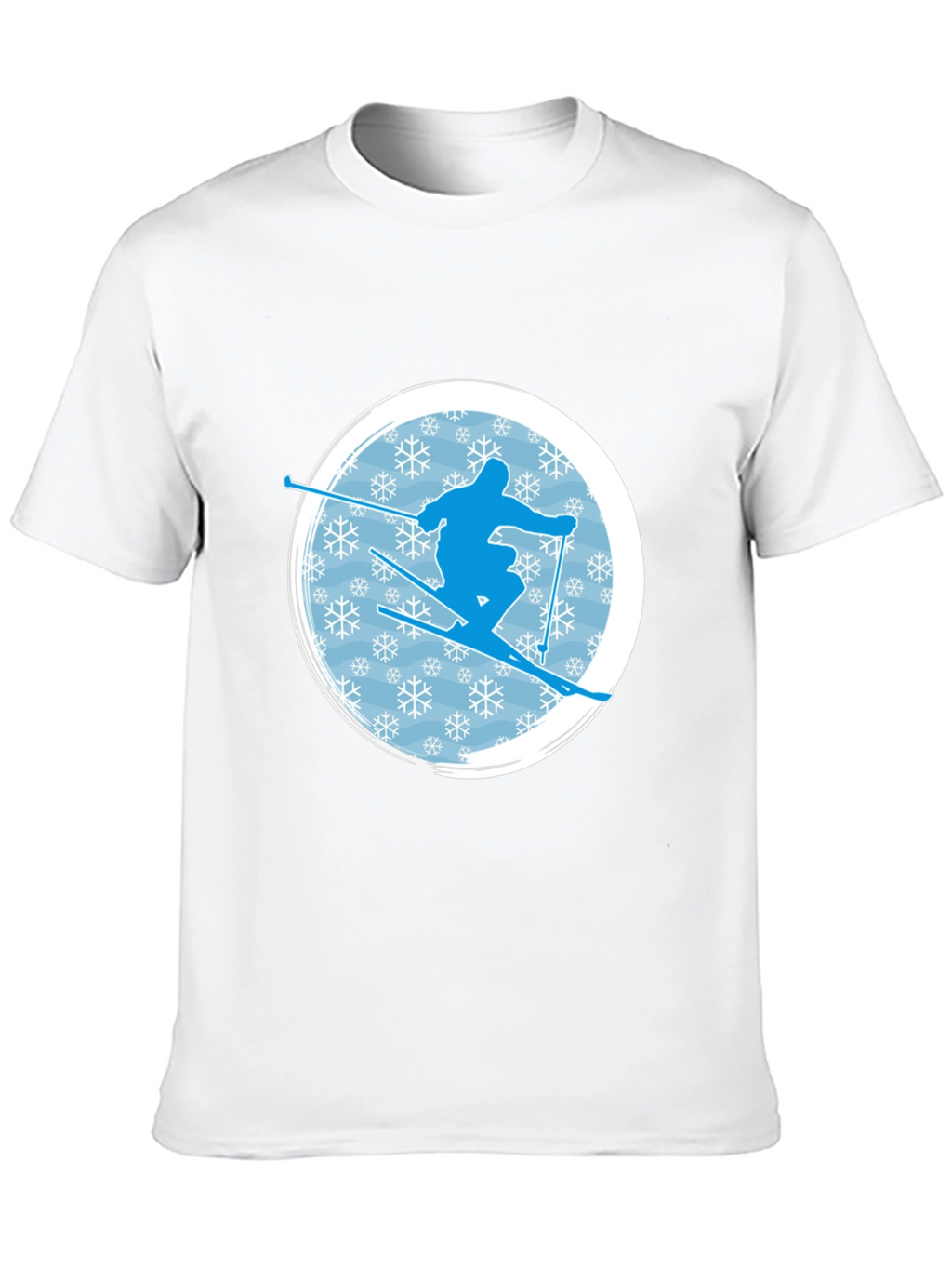 Skiing Silhouette Graphic T-Shirt