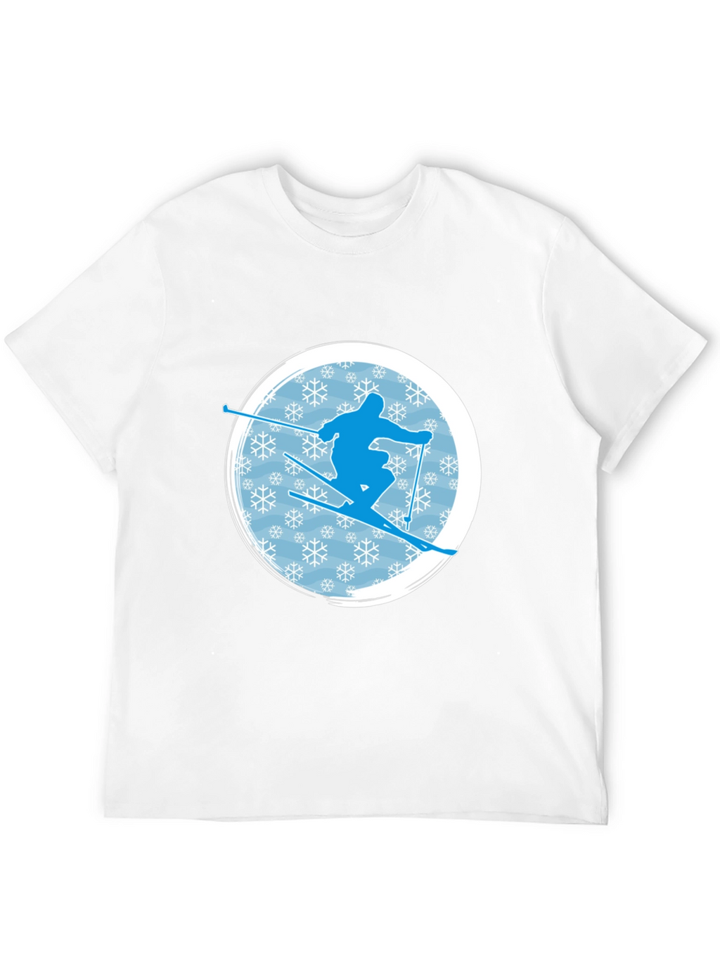 Skiing Silhouette Graphic T-Shirt