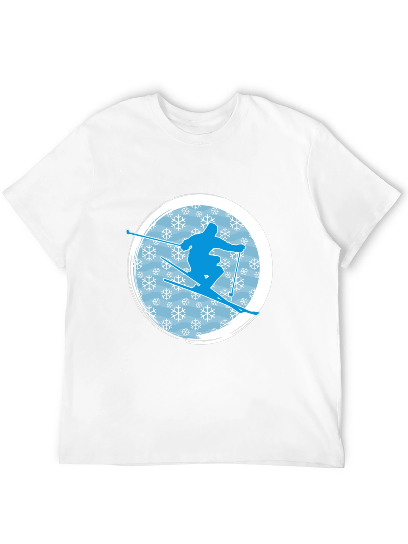 Skiing Silhouette Graphic T-Shirt