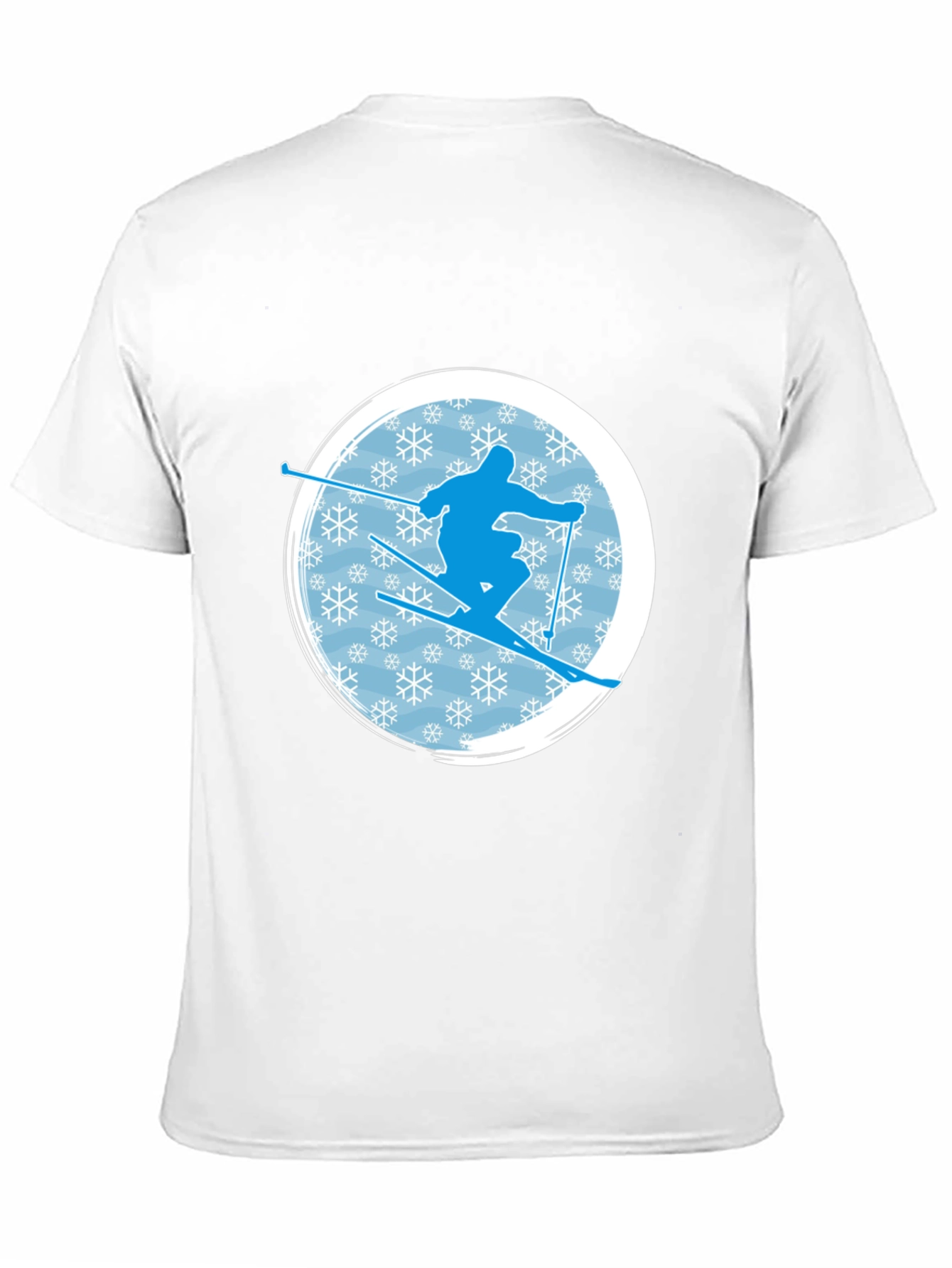Skiing Silhouette Graphic T-Shirt