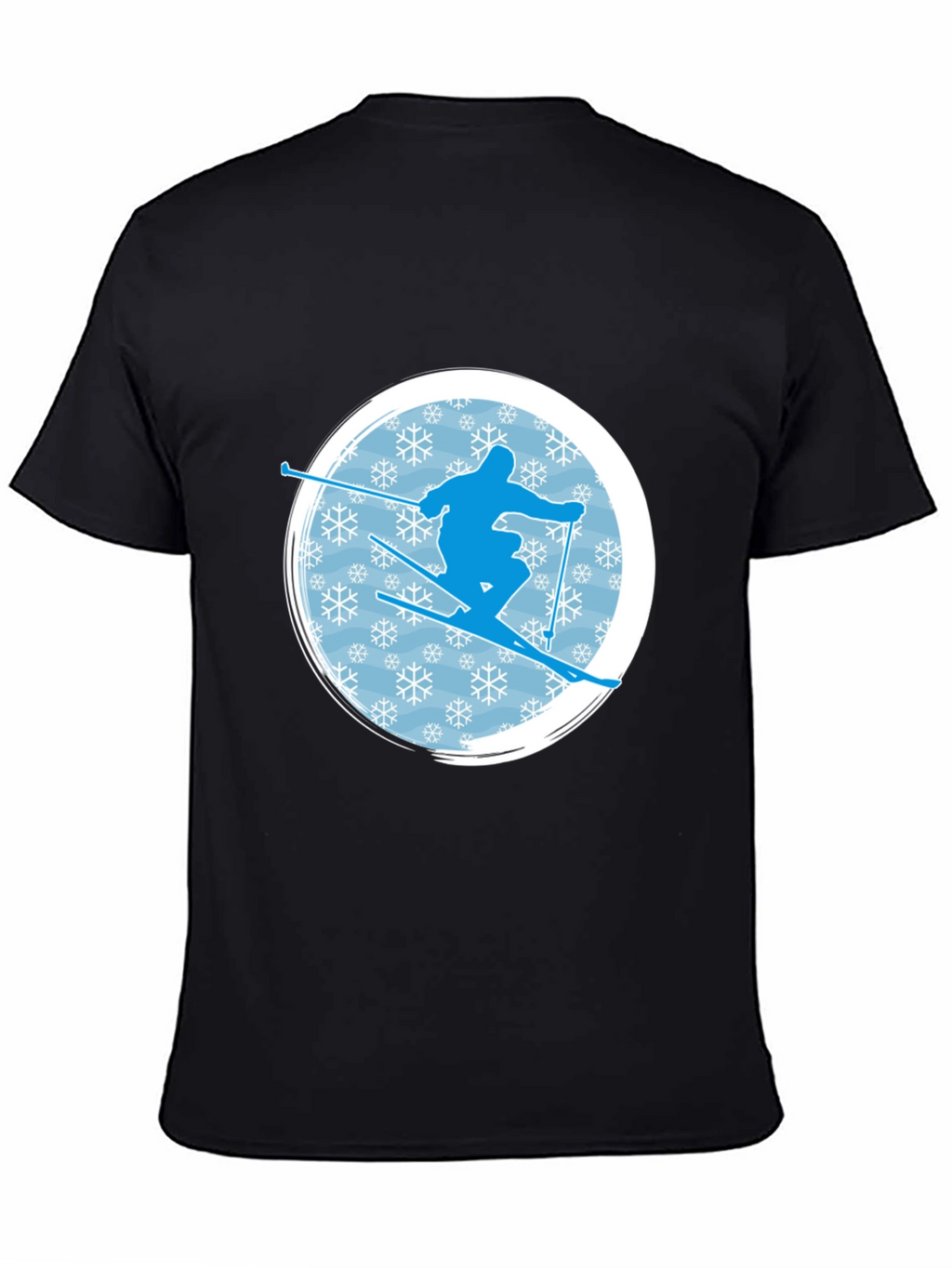 Skiing Silhouette Graphic T-Shirt