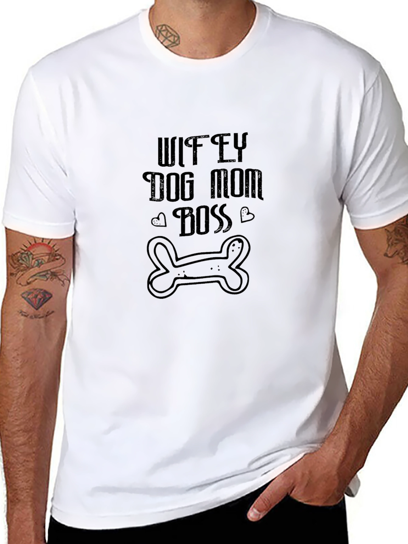 Wifey Dog Mom Boss Graphic T-Shirt