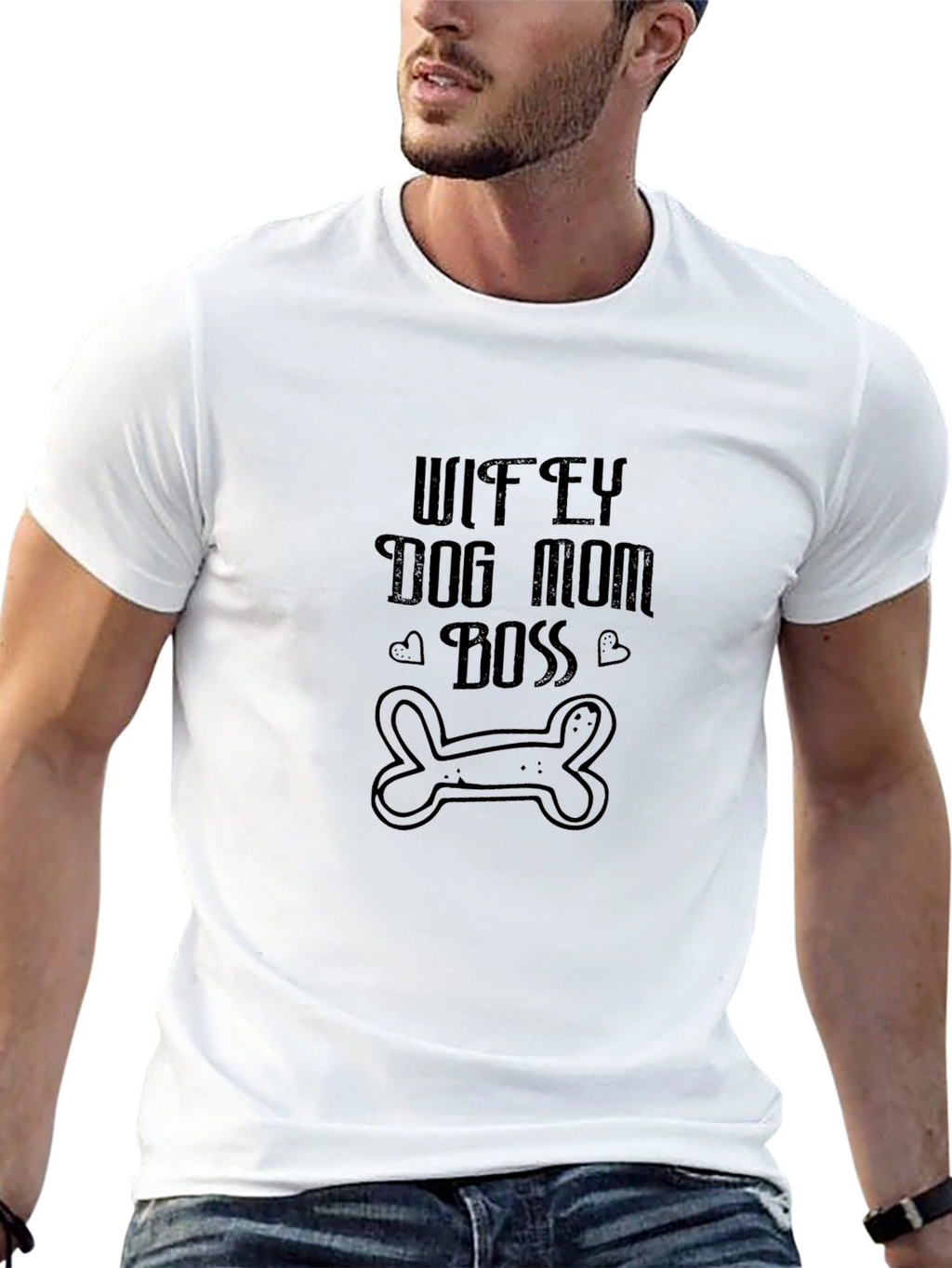Wifey Dog Mom Boss Graphic T-Shirt