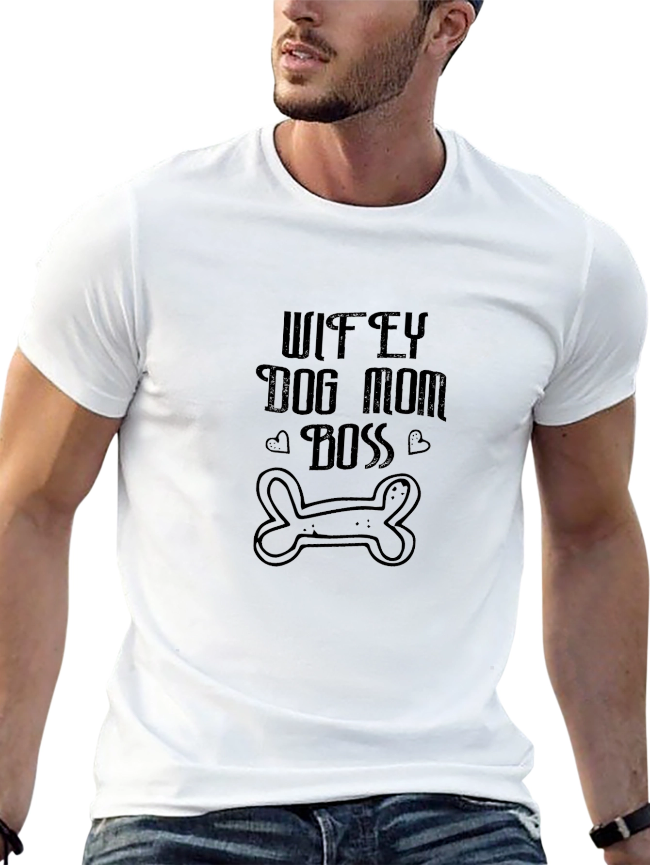 Wifey Dog Mom Boss Graphic T-Shirt