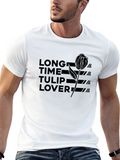 Long Time Tulip Lover Black Graphic Tee