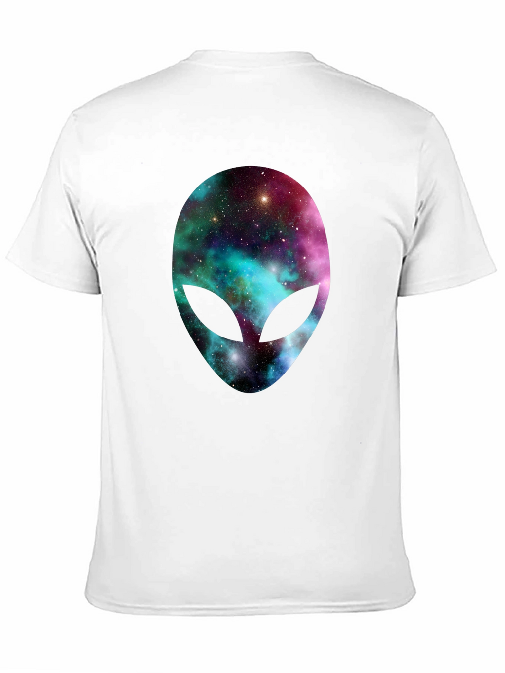 Galaxy Alien Head Graphic Tee - Black T-Shirt