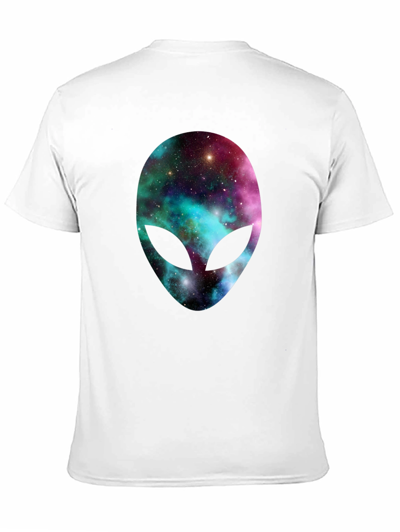 Galaxy Alien Head Graphic Tee - Black T-Shirt