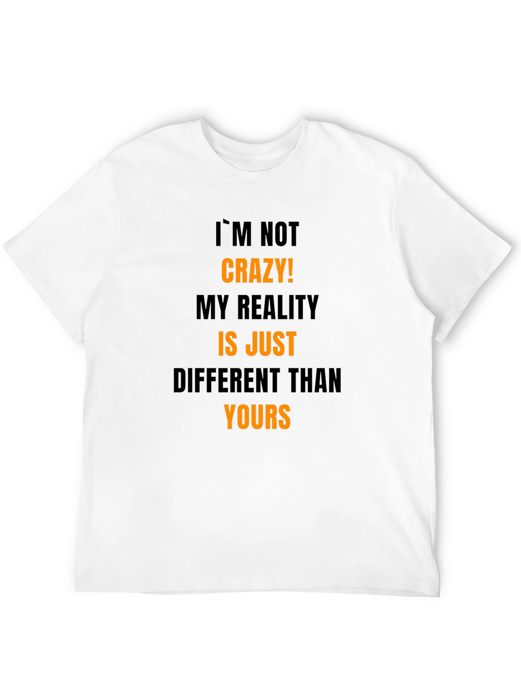 Crazy? Mens Graphic Print Black T-Shirt