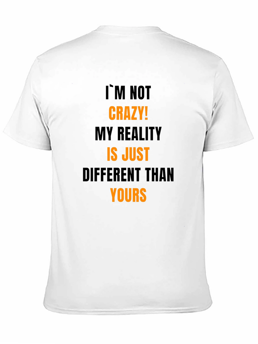 Crazy? Mens Graphic Print Black T-Shirt