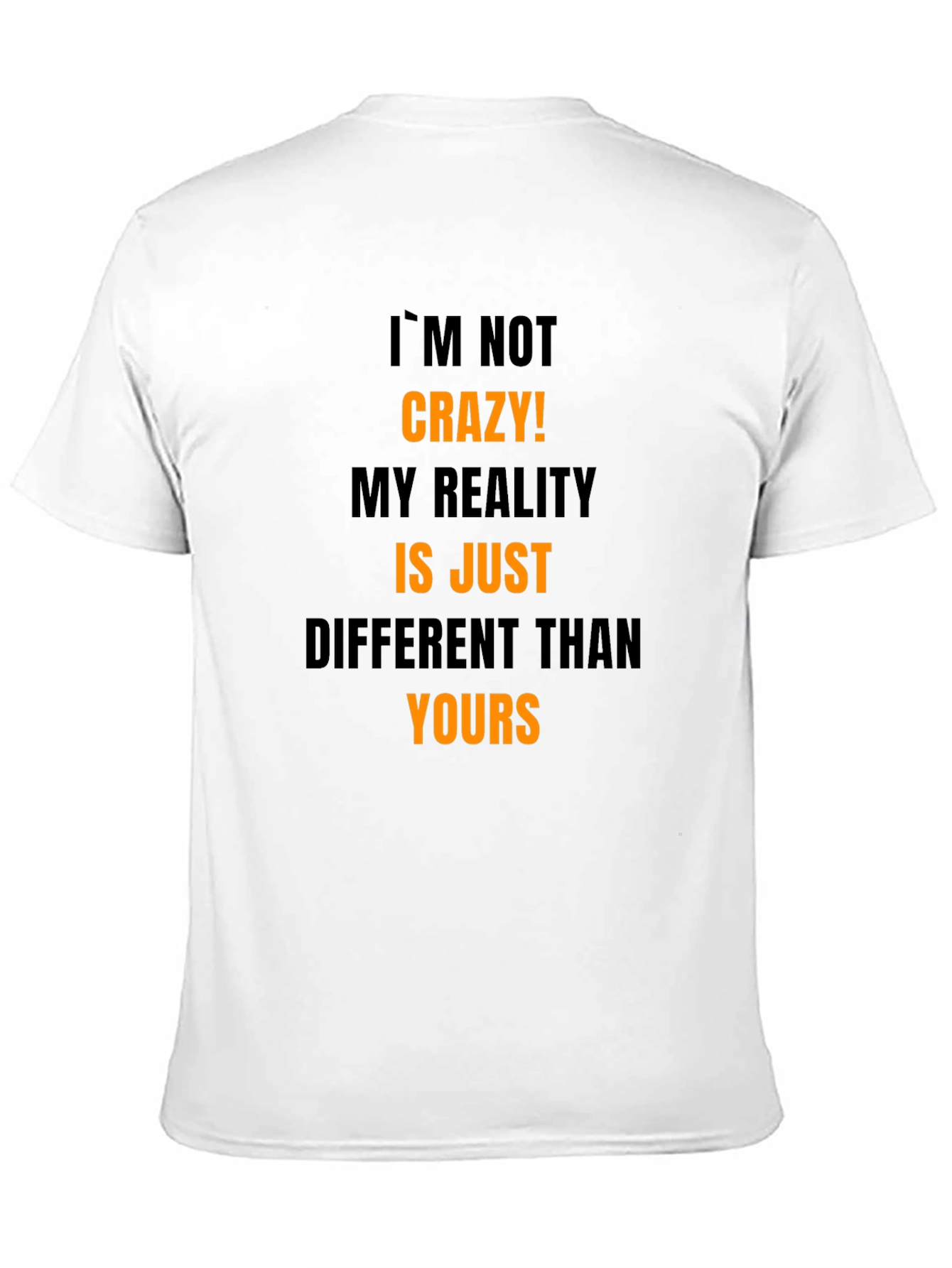 Crazy? Mens Graphic Print Black T-Shirt