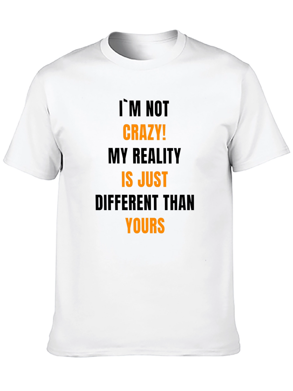 Crazy? Mens Graphic Print Black T-Shirt