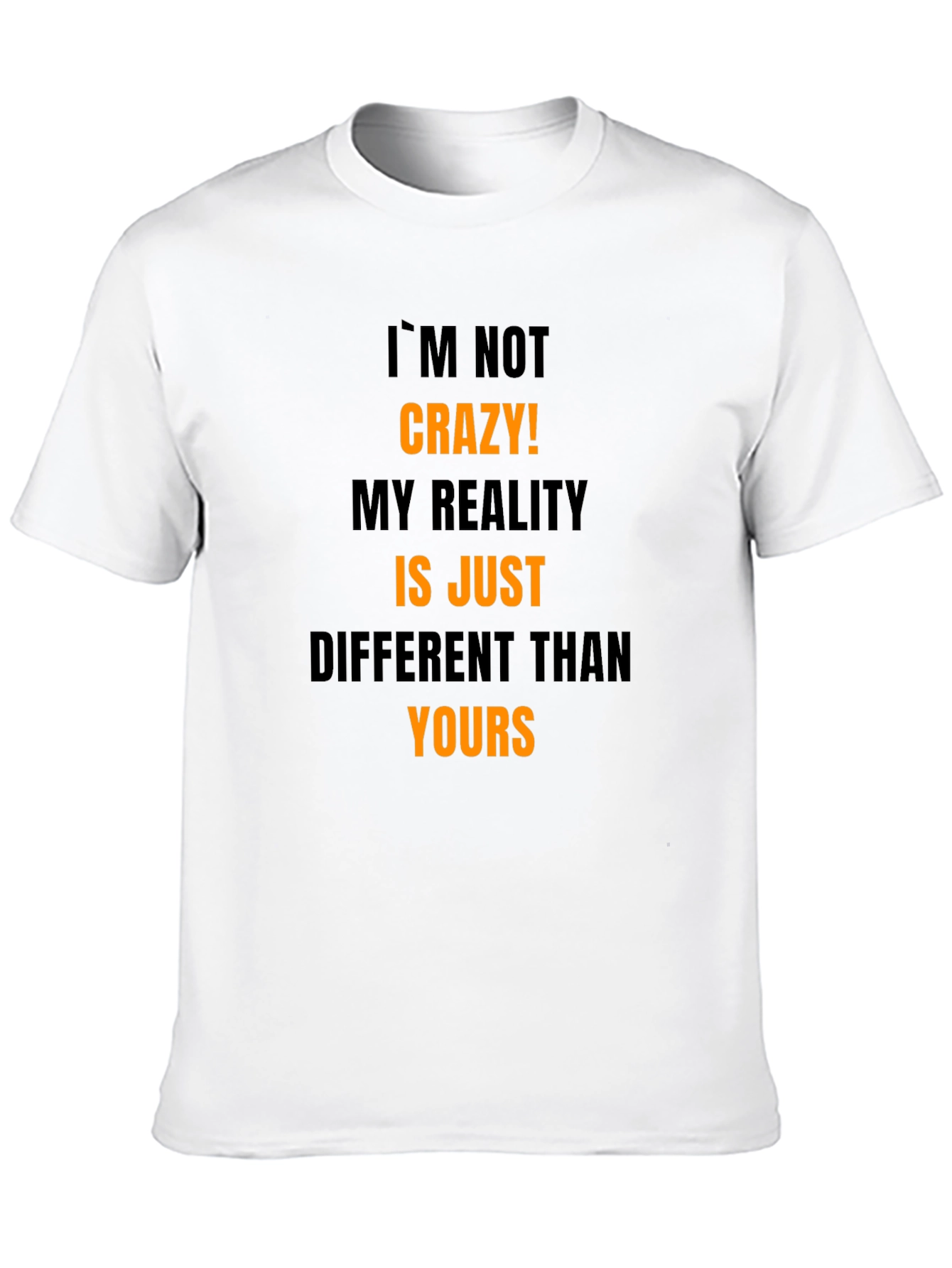 Crazy? Mens Graphic Print Black T-Shirt